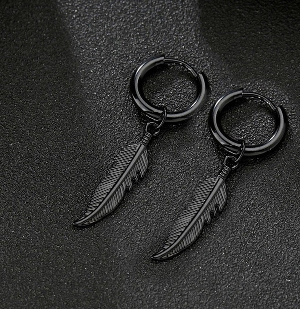 Feather Earrings 2Pcs